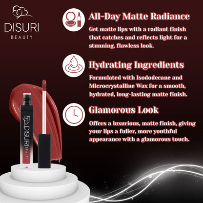 DISURI Beauty Liquid Lipstick - Devil in a New Dress by DISURI BEAUTY