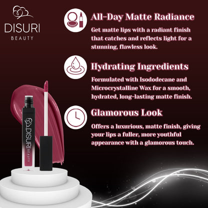 DISURI Beauty Liquid Lipstick - Greatest Summer of My Life (51)  DestGlow