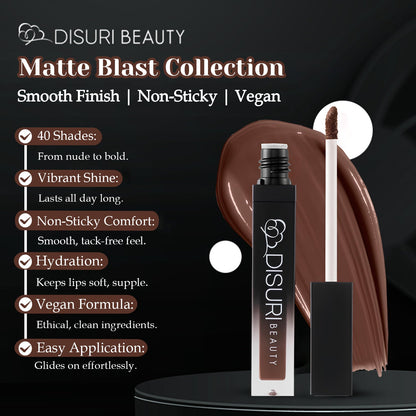 DISURI Beauty Liquid Lipstick - Chocolate Cake (68)