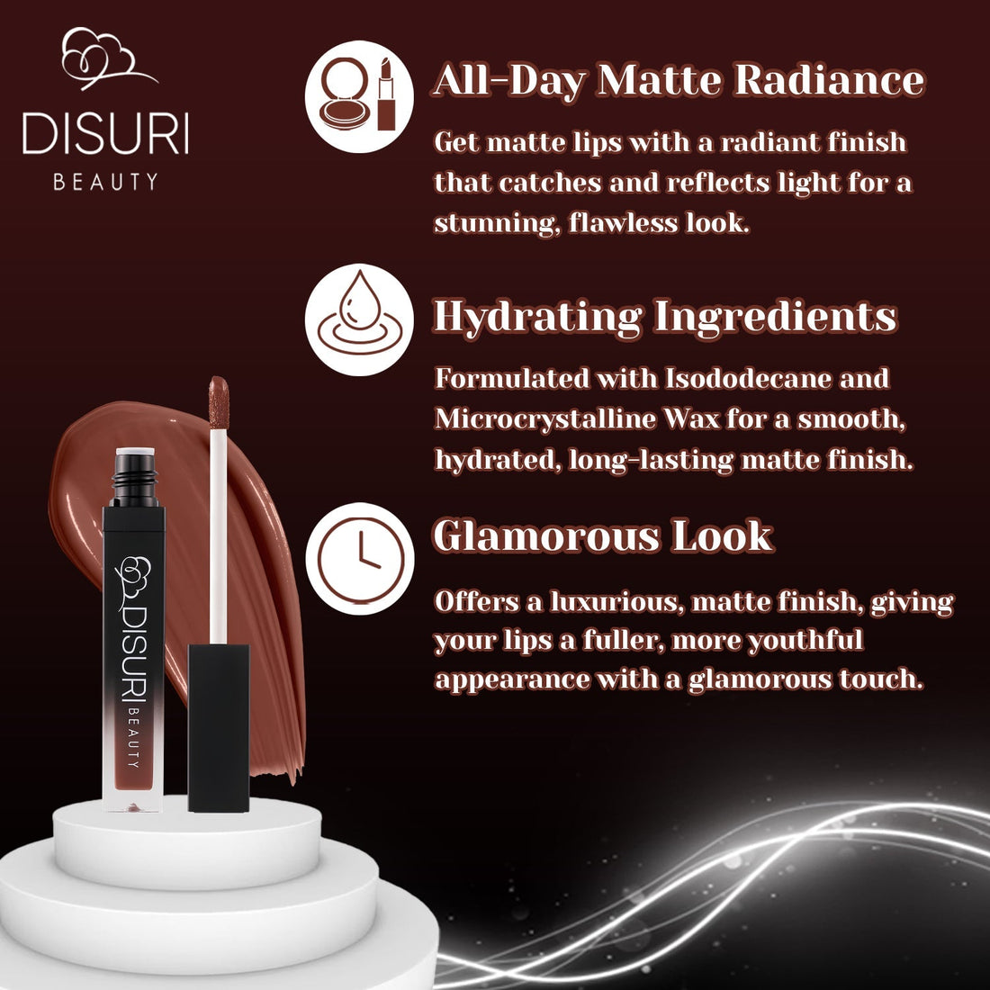 DISURI Beauty Liquid Lipstick - Soho (84)  DestGlow
