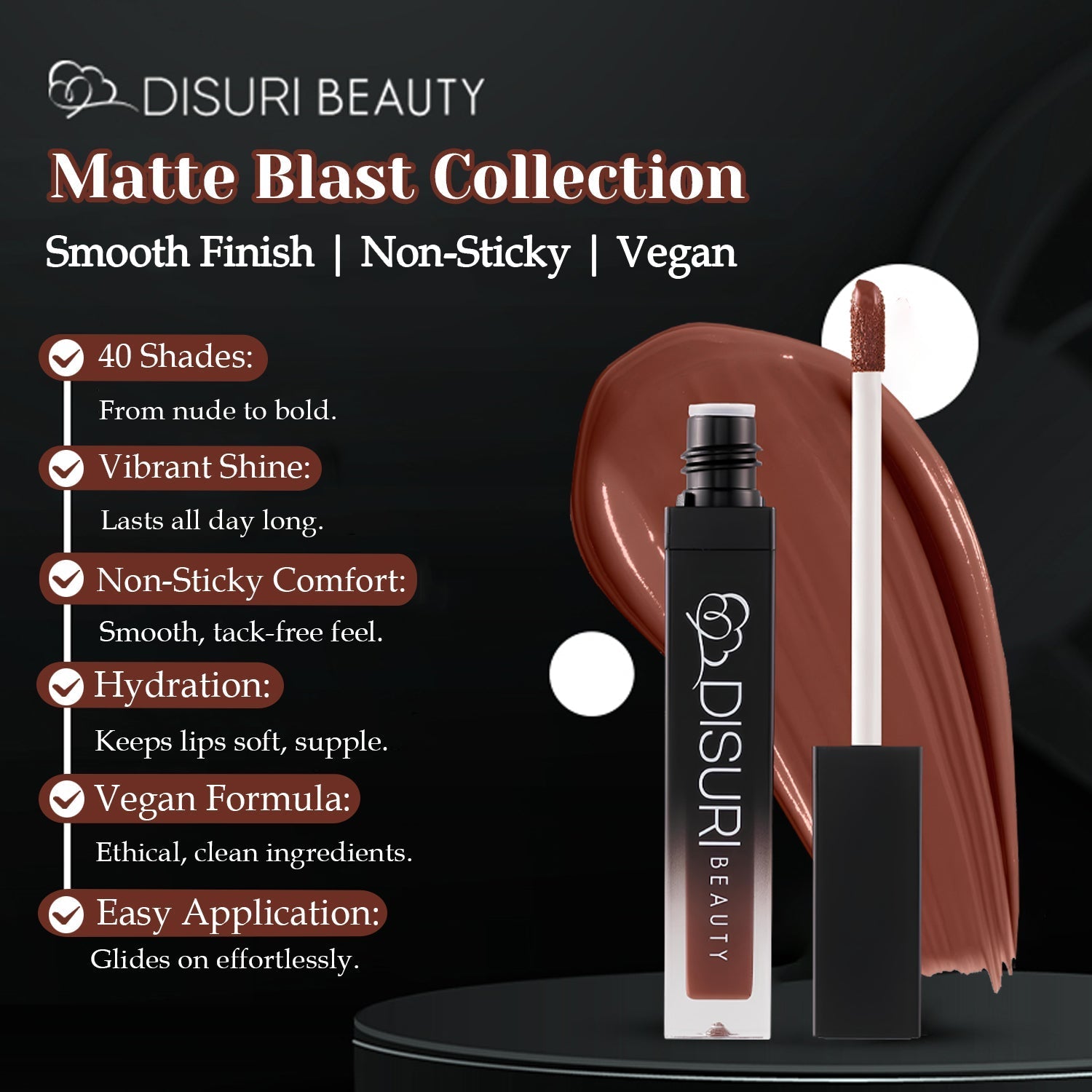 DISURI Beauty Liquid Lipstick - Soho (84)