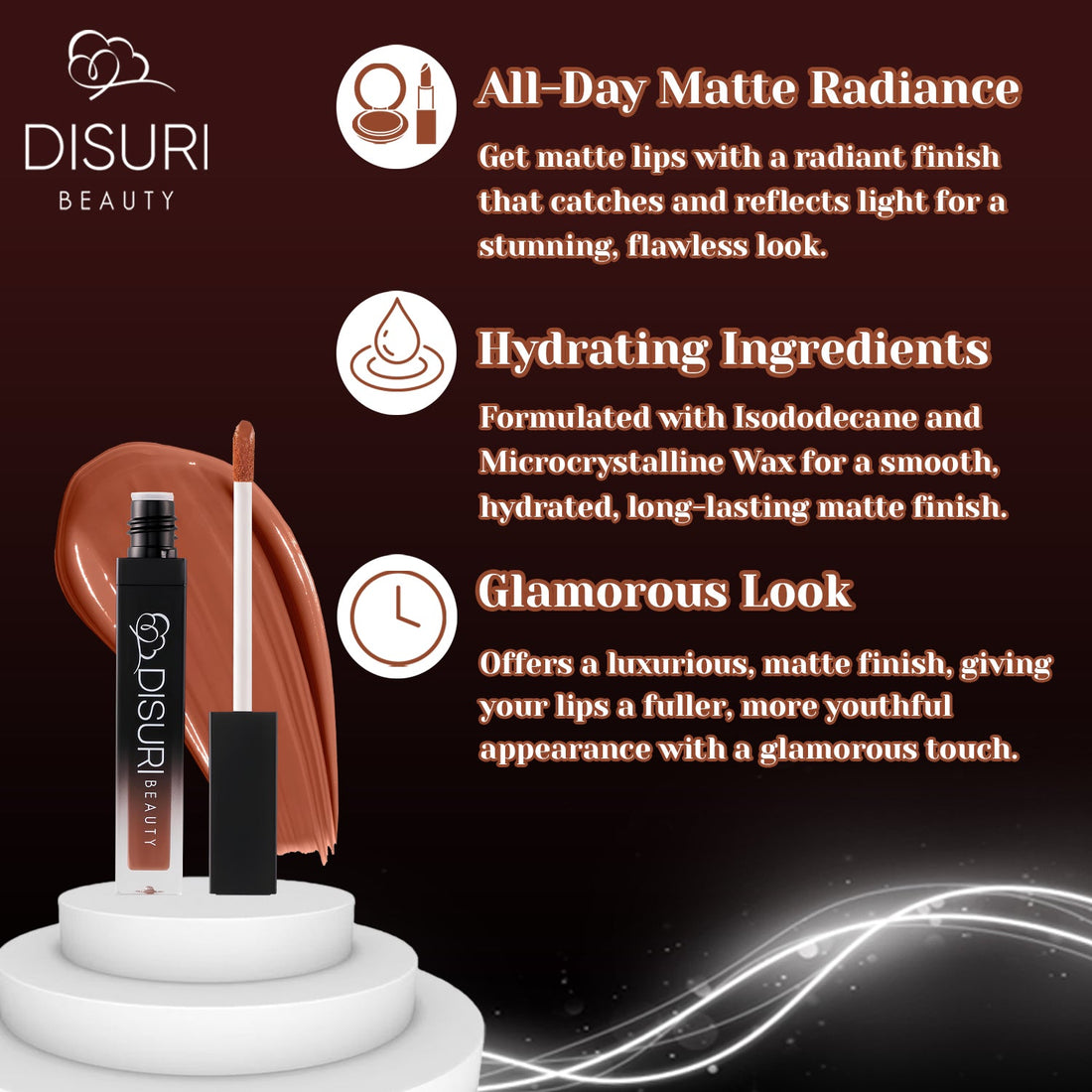 DISURI Beauty Liquid Lipstick - Upper West Side (65)  DestGlow