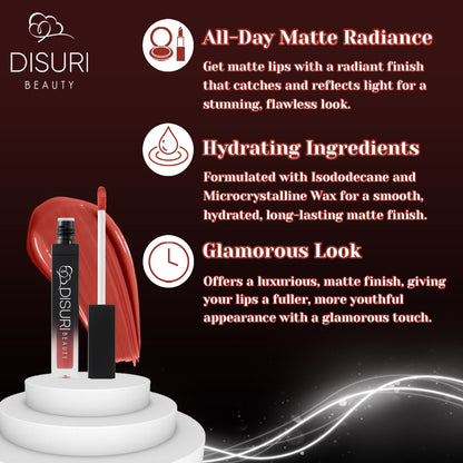 DISURI Beauty Liquid Lipstick - Malvada (7)