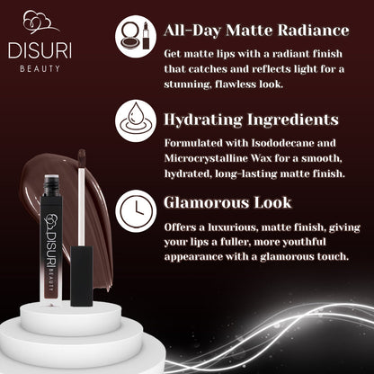 DISURI Beauty Liquid Lipstick - Santo (10)