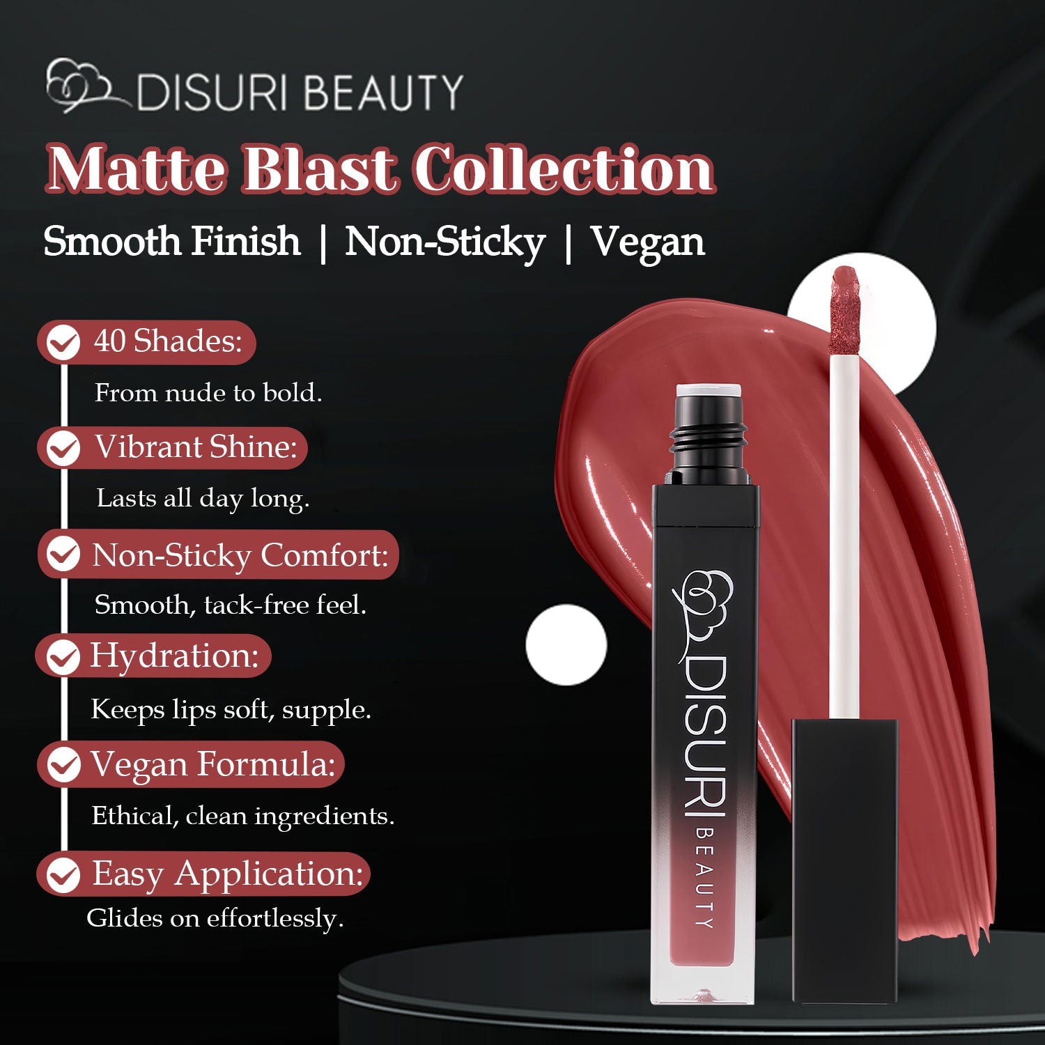 DISURI Beauty Liquid Lipstick - Boss Status (36)