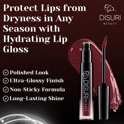 DISURI Beauty Glossy Blast Lip Gloss - La Brechadora (M62)