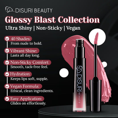 DISURI Beauty Glossy Blast Lip Gloss - Keep It Movin&
