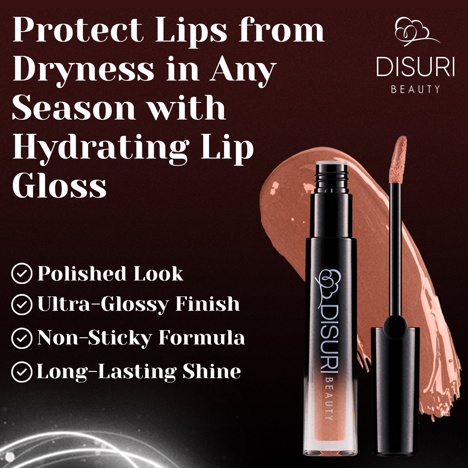 DISURI Beauty Glossy Blast Lip Gloss - Light Nude (M51)