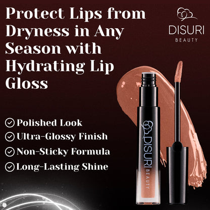 DISURI Beauty Glossy Blast Lip Gloss - Light Nude (M51)
