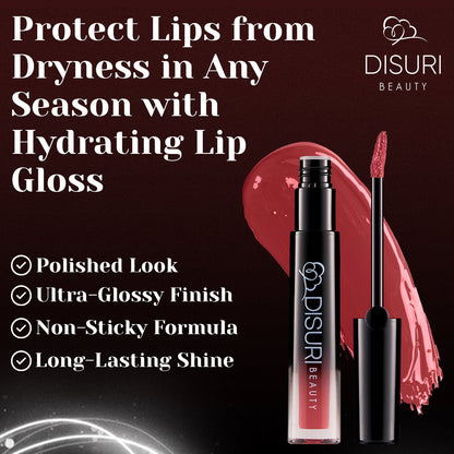 DISURI Beauty Glossy Blast Lip Gloss - Keep It Thoro (M40)