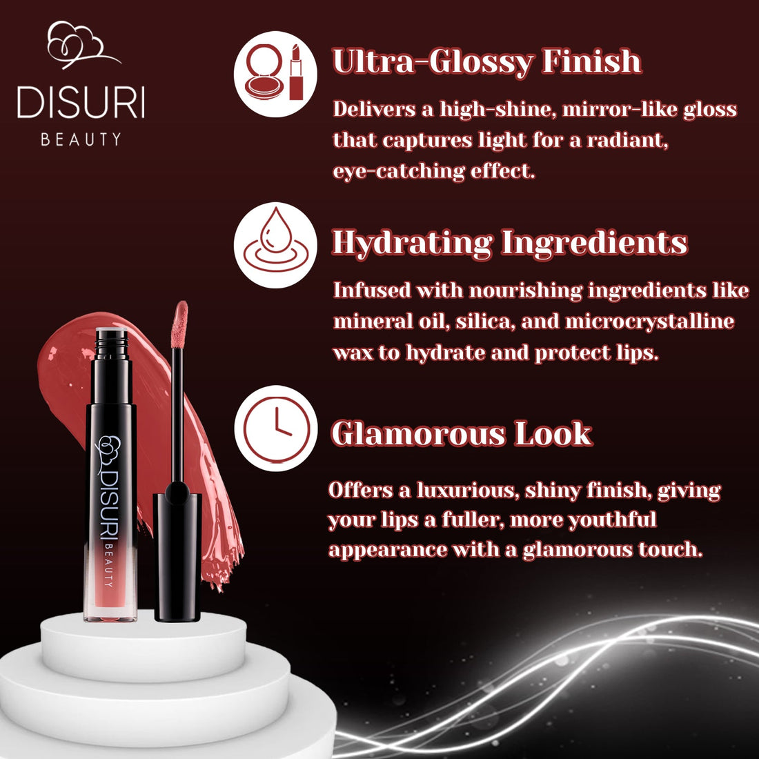 DISURI Beauty Glossy Blast Lip Gloss - Watermelon Rush (M10)  DestGlow