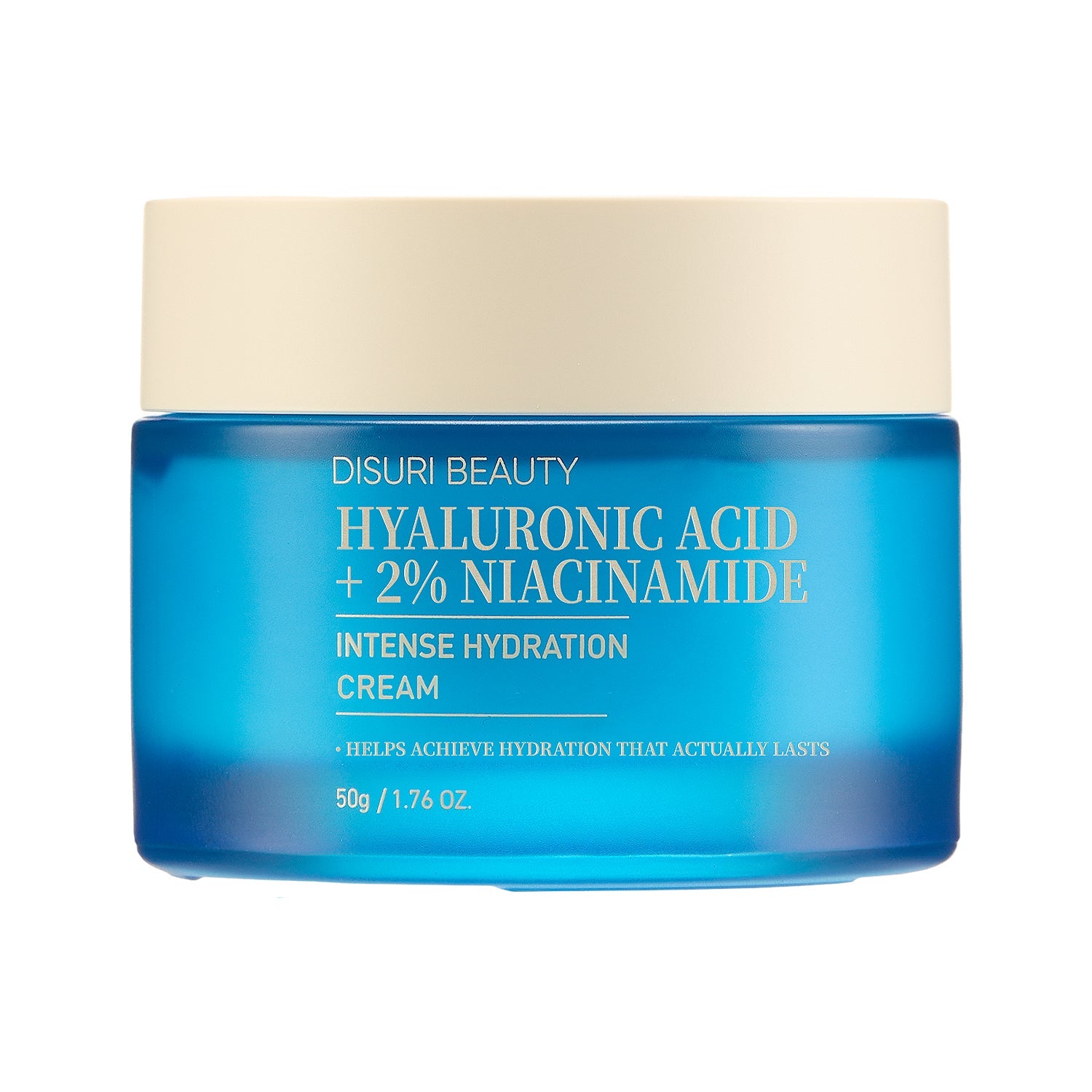 DISURI Hyaluronic Acid Intense Hydration Cream – Korean Barrier-Boosting Moisturizer with Triple HA + 2% Niacinamide 