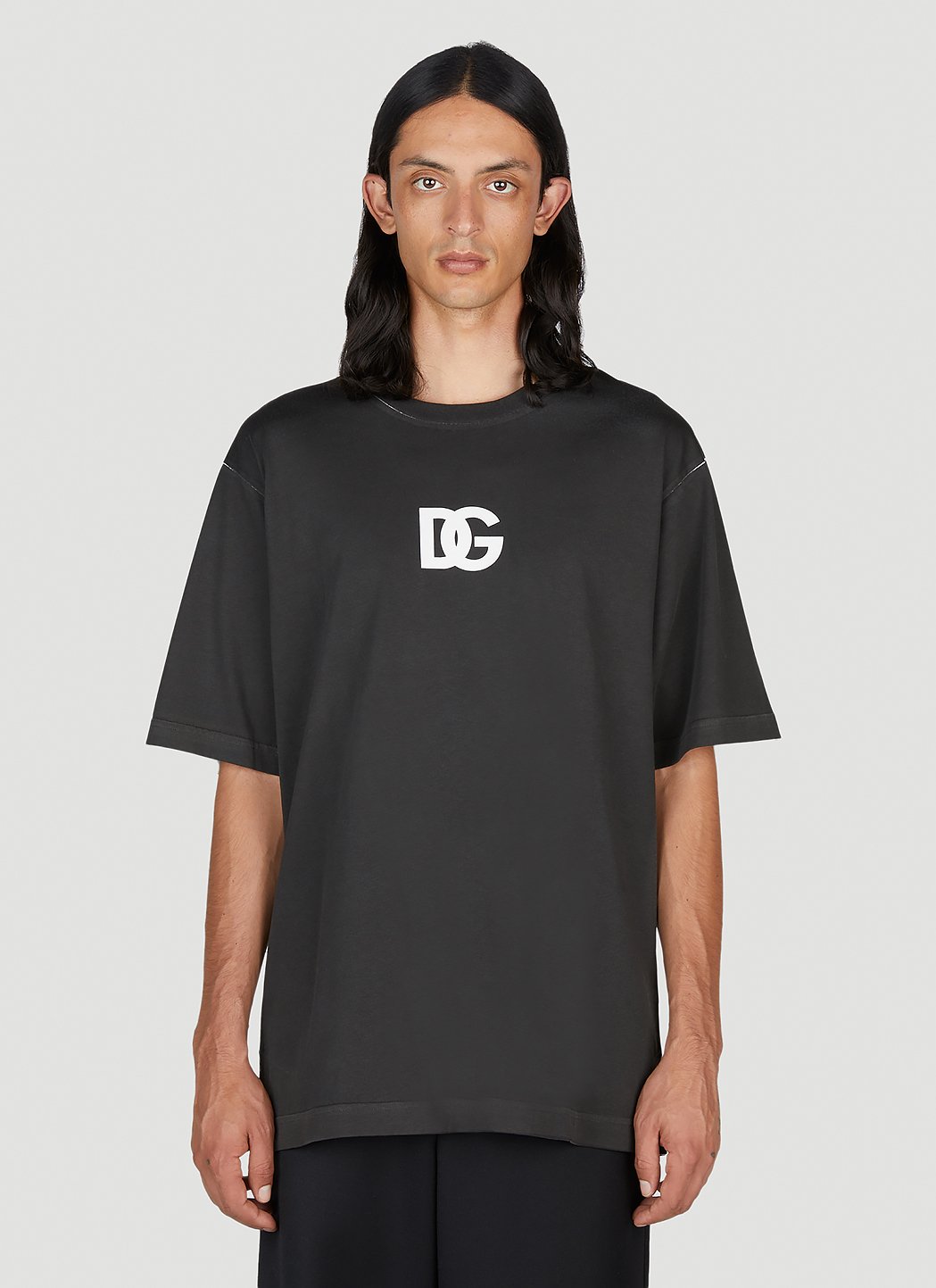 Dolce &amp; Gabbana Men Dg Logo Print T-Shirt by Luosophy