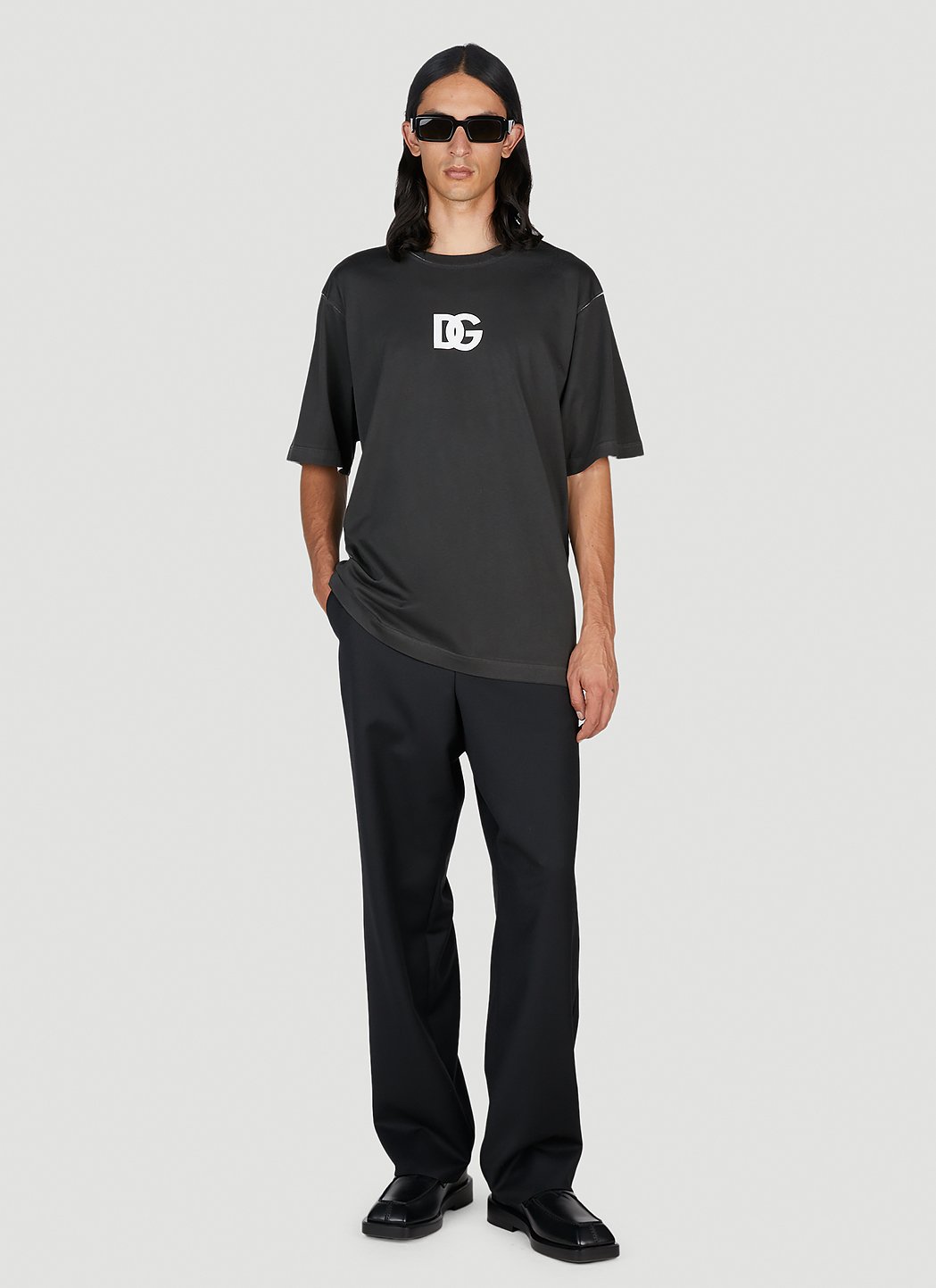 Dolce &amp; Gabbana Men Dg Logo Print T-Shirt by Luosophy