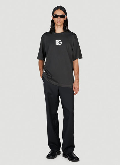Dolce &amp; Gabbana Men Dg Logo Print T-Shirt by Luosophy