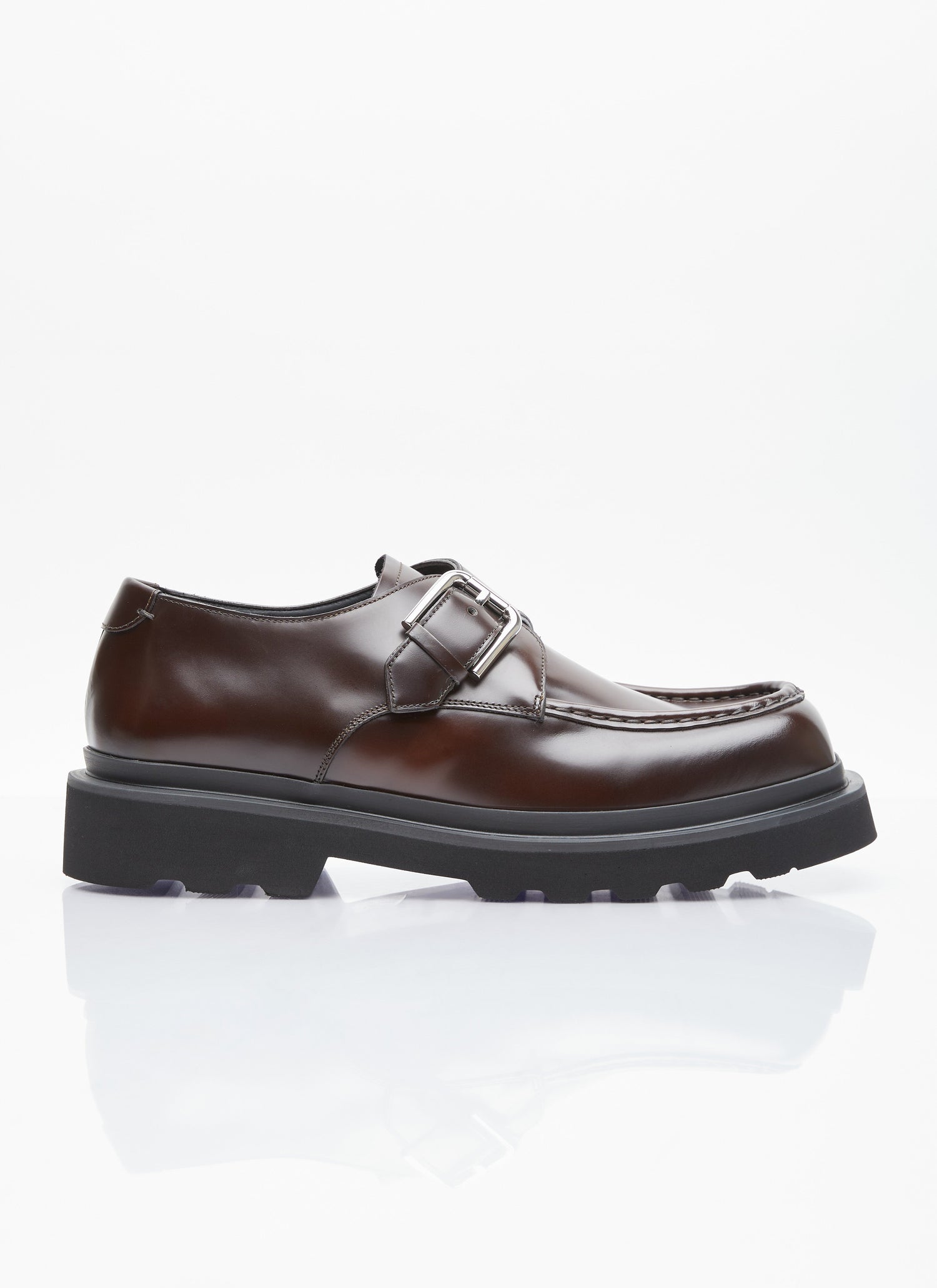 Dolce &amp; Gabbana Men Brushed Leather Monkstrap Shoes