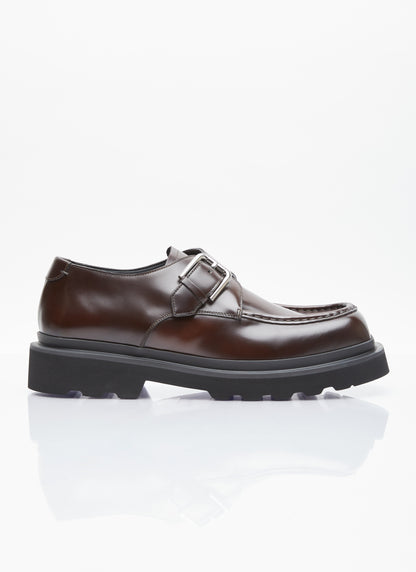 Dolce &amp; Gabbana Men Brushed Leather Monkstrap Shoes by Luosophy