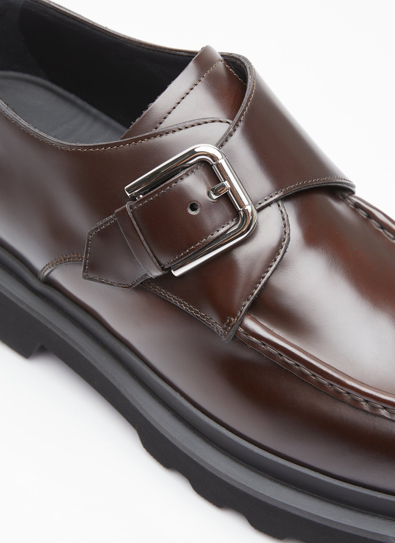 Dolce &amp; Gabbana Men Brushed Leather Monkstrap Shoes by Luosophy