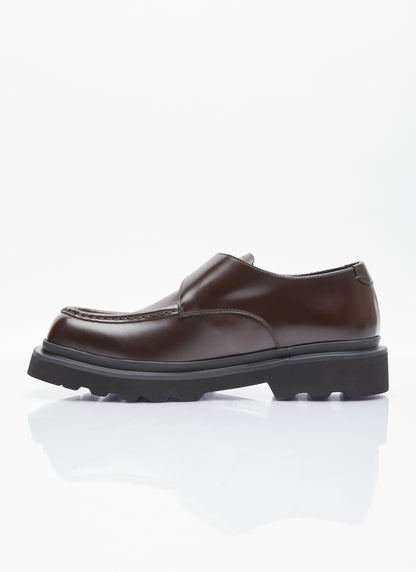 Dolce &amp; Gabbana Men Brushed Leather Monkstrap Shoes by Luosophy