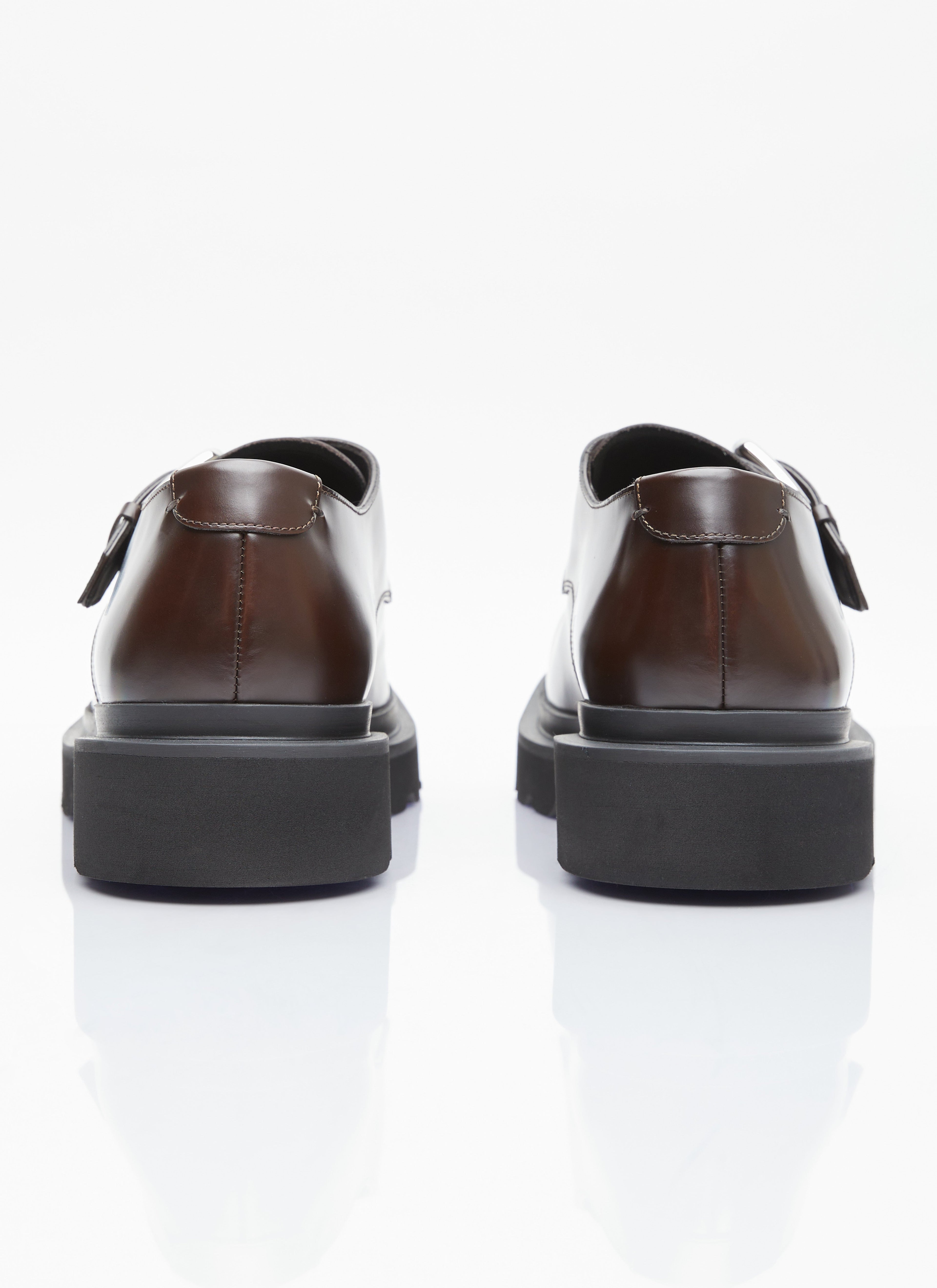 Dolce &amp; Gabbana Men Brushed Leather Monkstrap Shoes by Luosophy