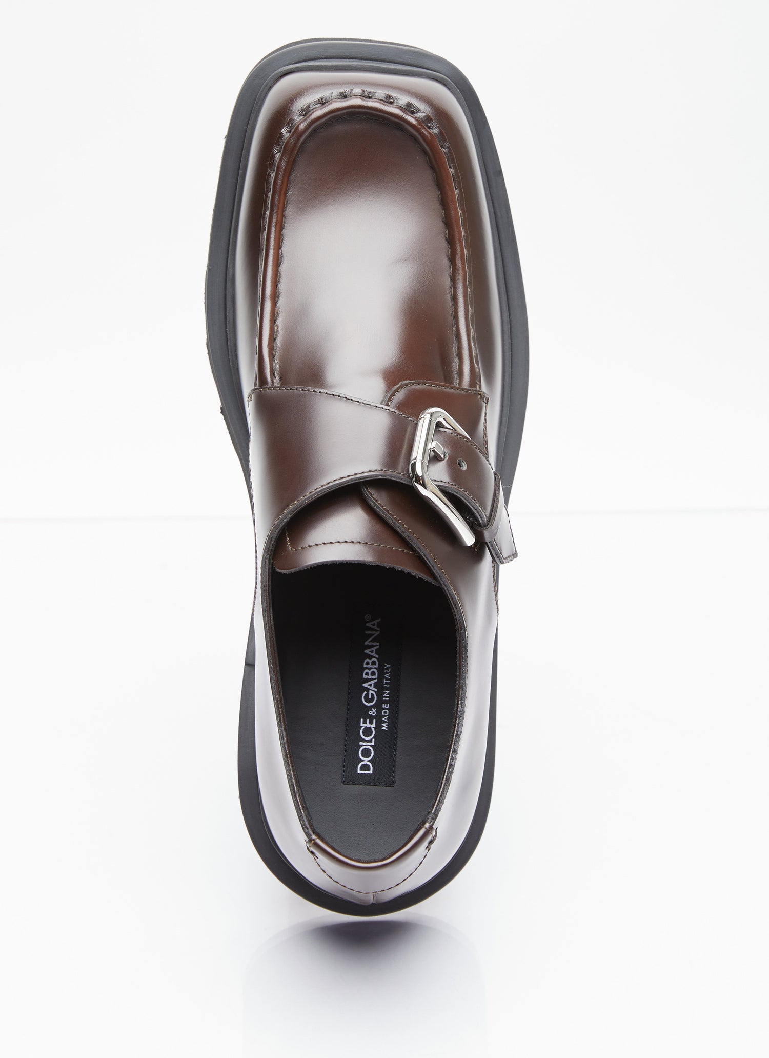 Dolce &amp; Gabbana Men Brushed Leather Monkstrap Shoes by Luosophy