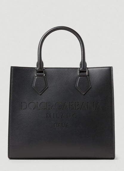 Dolce &amp; Gabbana Men Debossed Logo Tote Bag by Luosophy