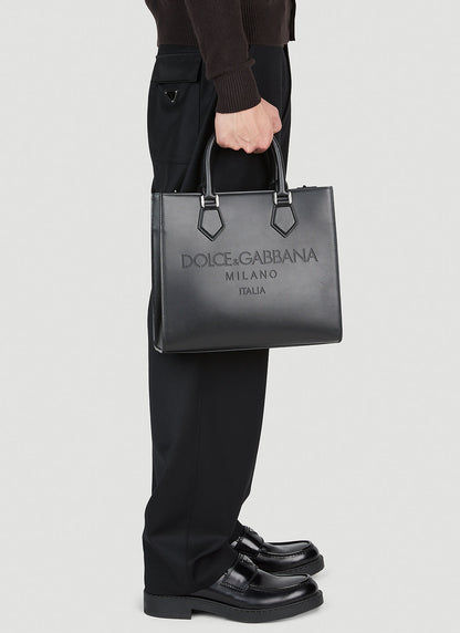 Dolce &amp; Gabbana Men Debossed Logo Tote Bag by Luosophy