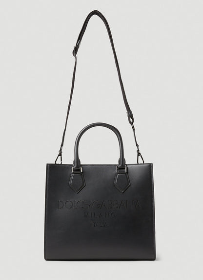 Dolce &amp; Gabbana Men Debossed Logo Tote Bag by Luosophy