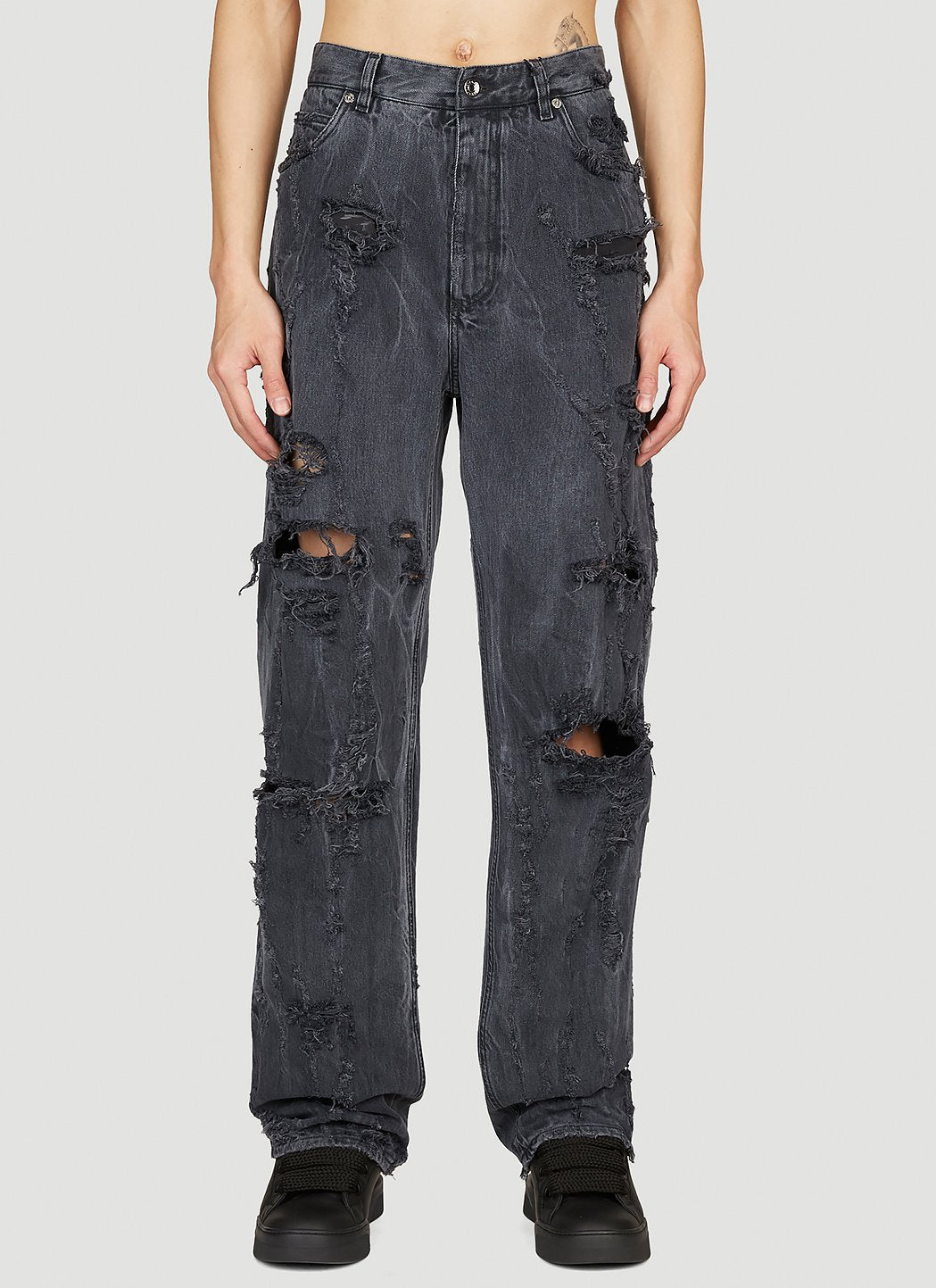 Dolce &amp; Gabbana Men Distressed Denim Jeans by Luosophy