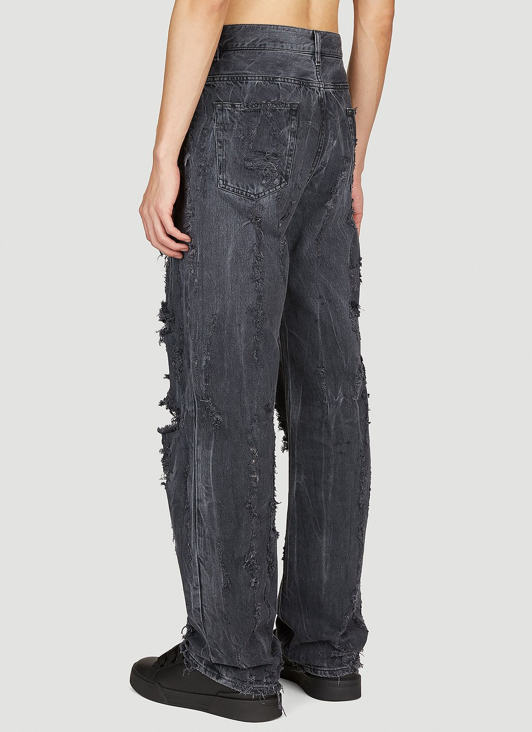 Dolce &amp; Gabbana Men Distressed Denim Jeans by Luosophy