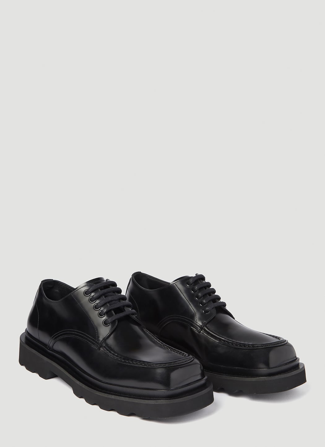 Dolce &amp; Gabbana Men Brushed Leather Derby Shoes - DestGlow