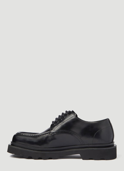 Dolce &amp; Gabbana Men Brushed Leather Derby Shoes - DestGlow