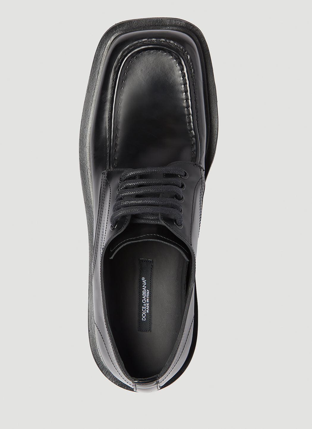 Dolce &amp; Gabbana Men Brushed Leather Derby Shoes by Luosophy