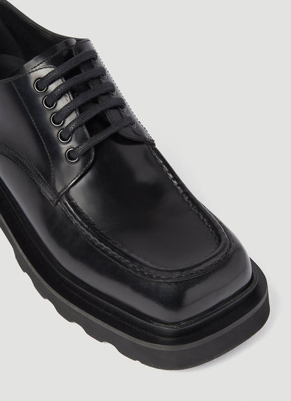 Dolce &amp; Gabbana Men Brushed Leather Derby Shoes - DestGlow