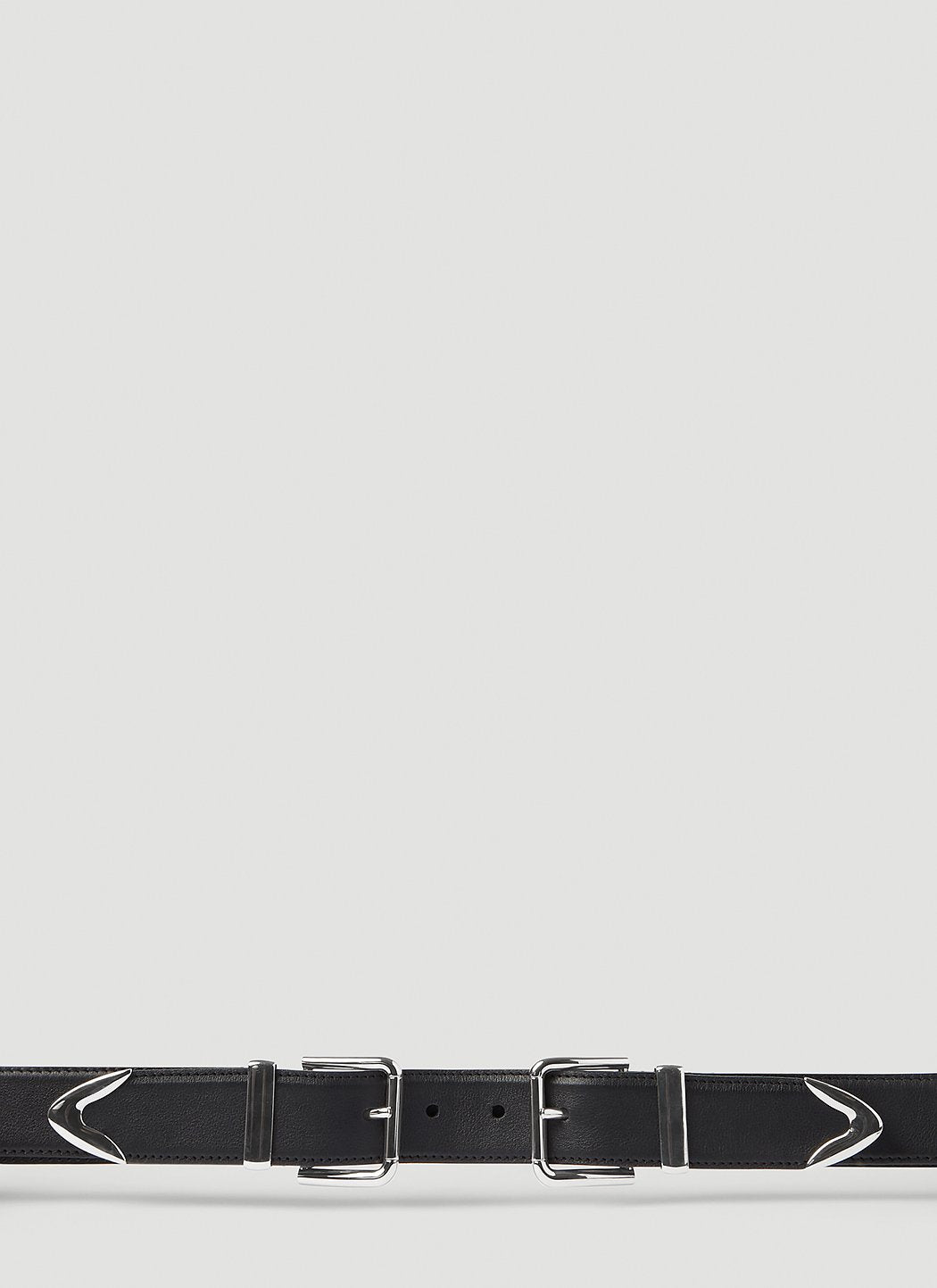 Dolce &amp; Gabbana Men Double Buckle Leather Belt by Luosophy