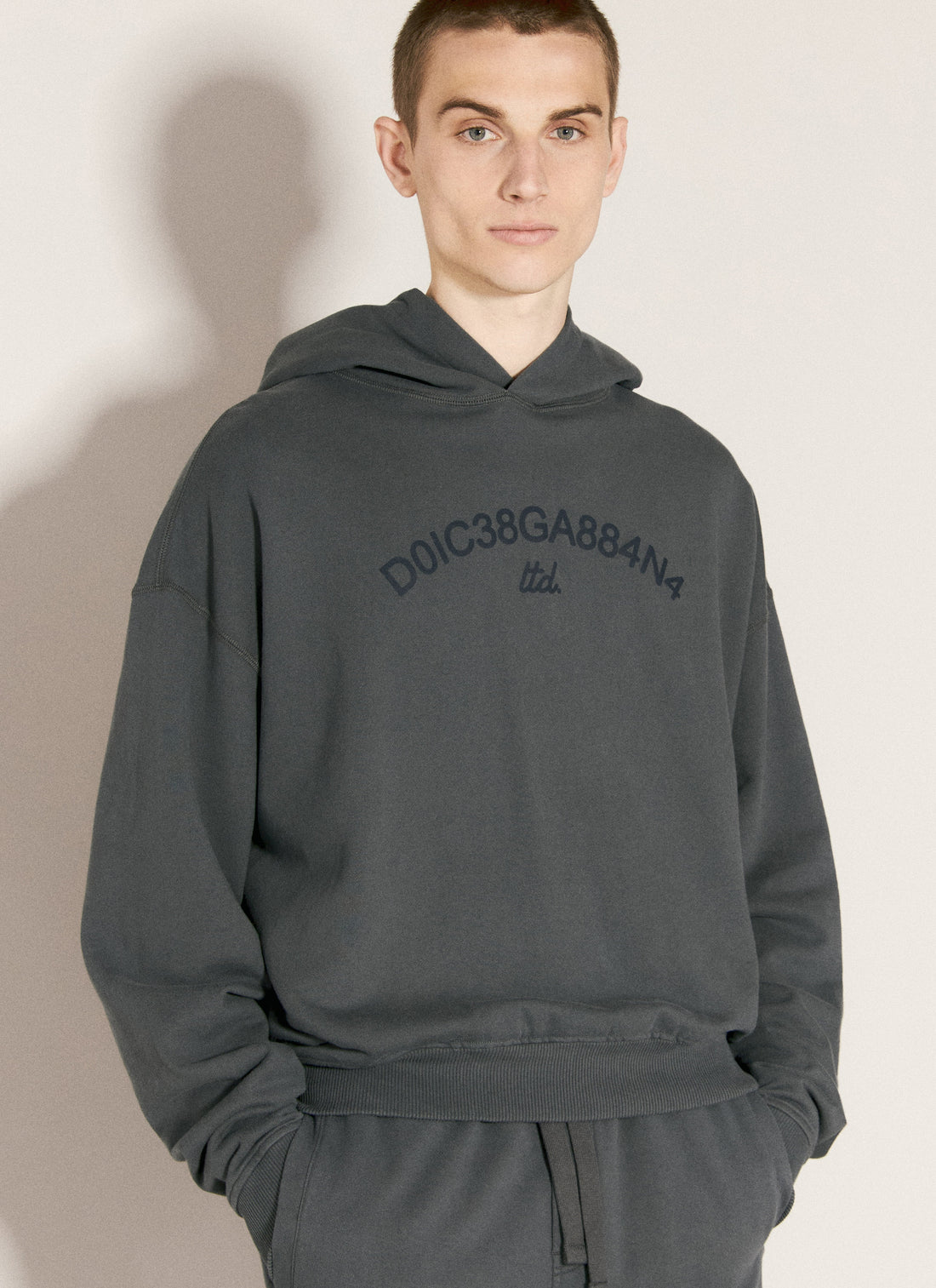 Dolce &amp; Gabbana Men Cropped Hooded Sweatshirt by Luosophy