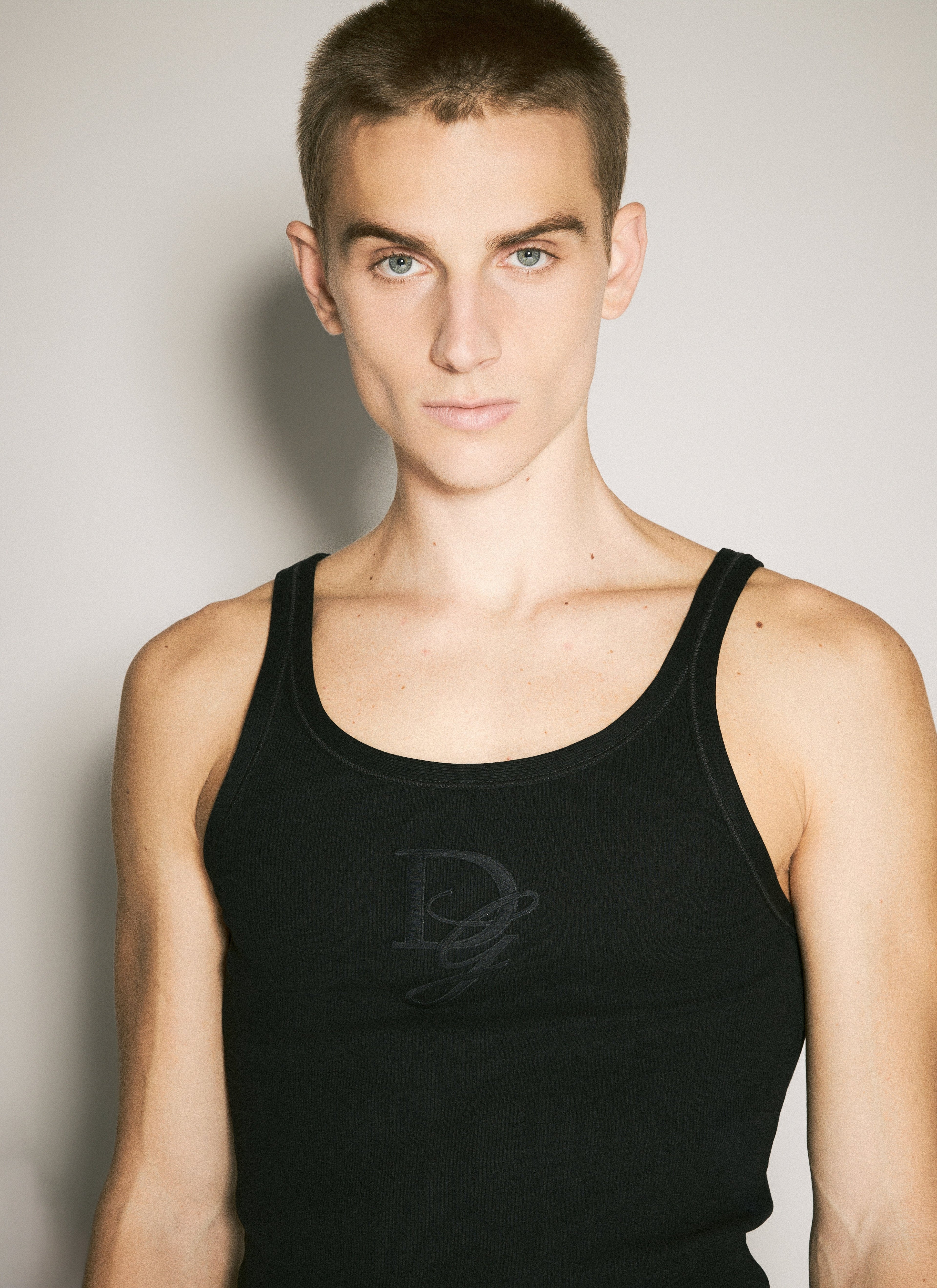 Dolce &amp; Gabbana Men Logo Embroidery Tank Top by Luosophy