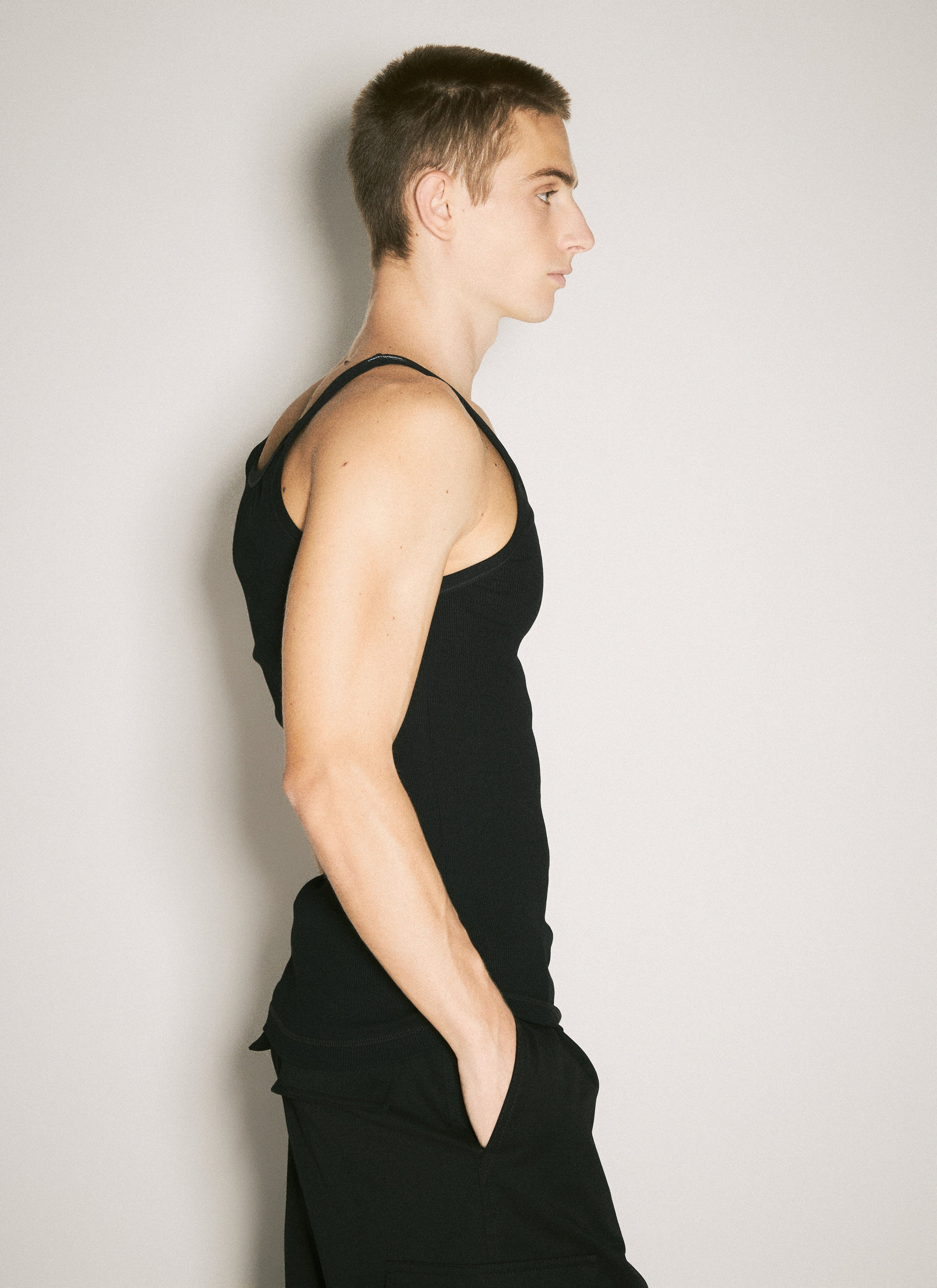 Dolce &amp; Gabbana Men Logo Embroidery Tank Top by Luosophy
