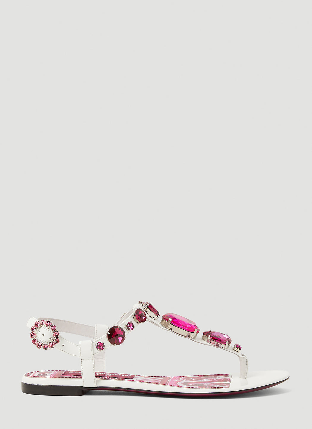 Dolce &amp; Gabbana Women Crystal Embellished Majolica Sandals by Luosophy