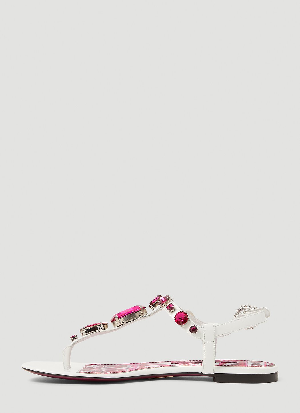 Dolce &amp; Gabbana Women Crystal Embellished Majolica Sandals by Luosophy