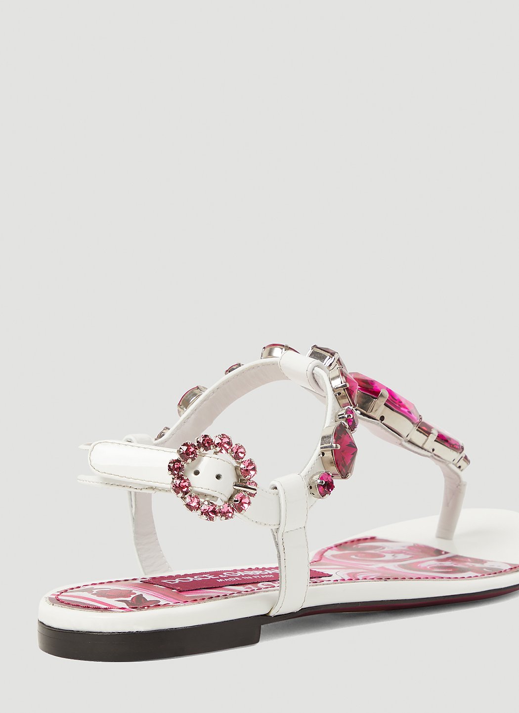 Dolce &amp; Gabbana Women Crystal Embellished Majolica Sandals by Luosophy