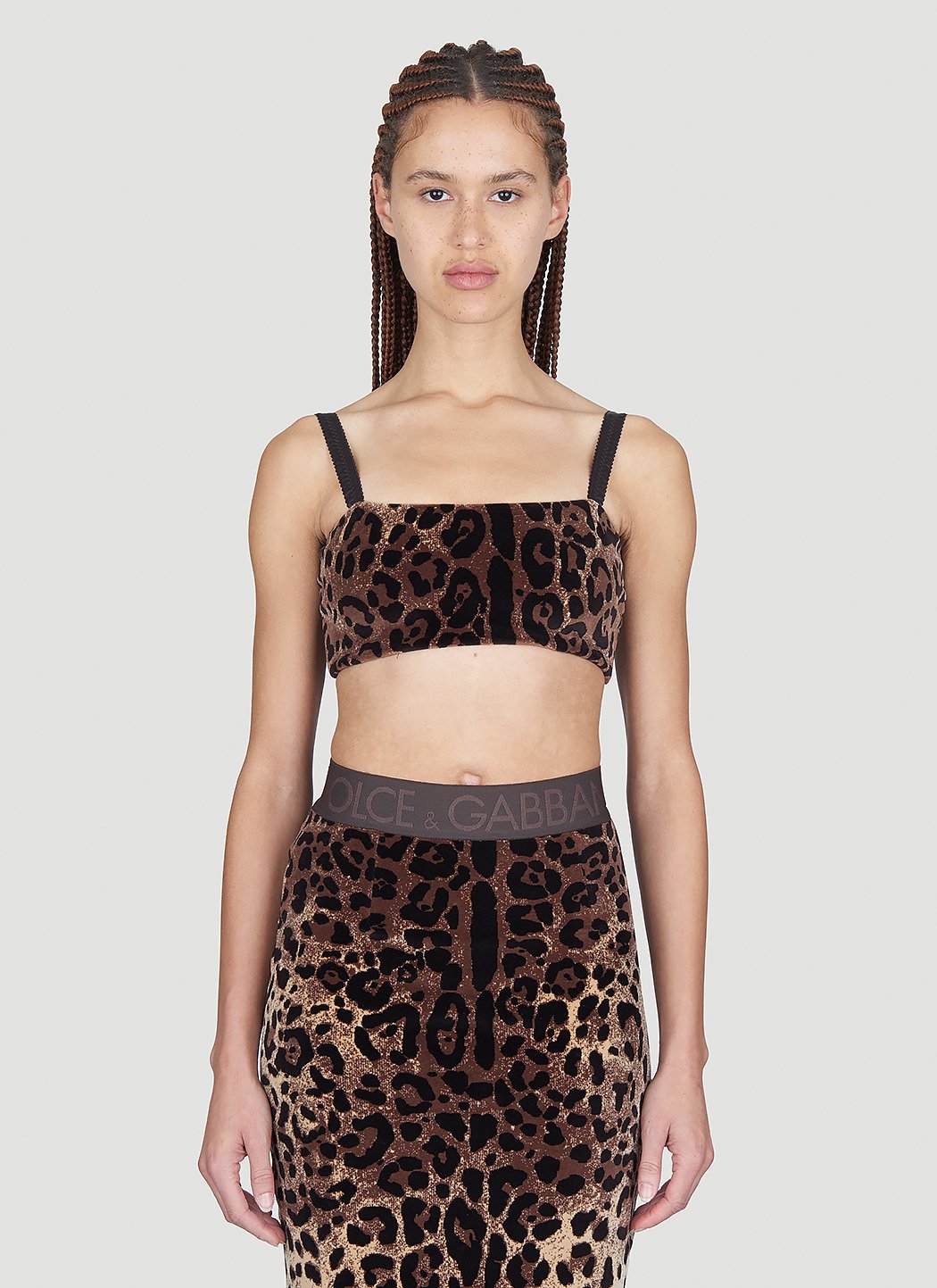 Dolce &amp; Gabbana Women Leopard Print Crop Top by Luosophy