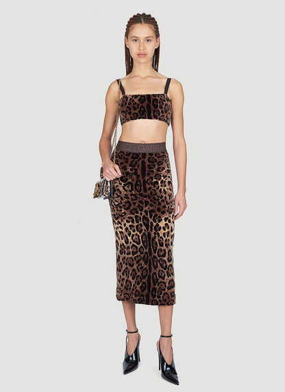 Dolce &amp; Gabbana Women Leopard Print Crop Top by Luosophy