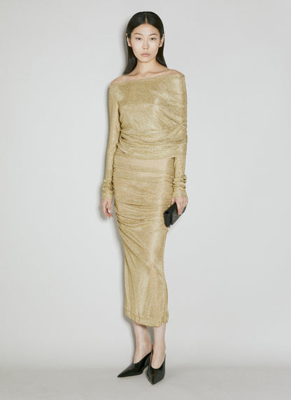 Dolce &amp; Gabbana Women Lurex Mesh Midi Dress by Luosophy