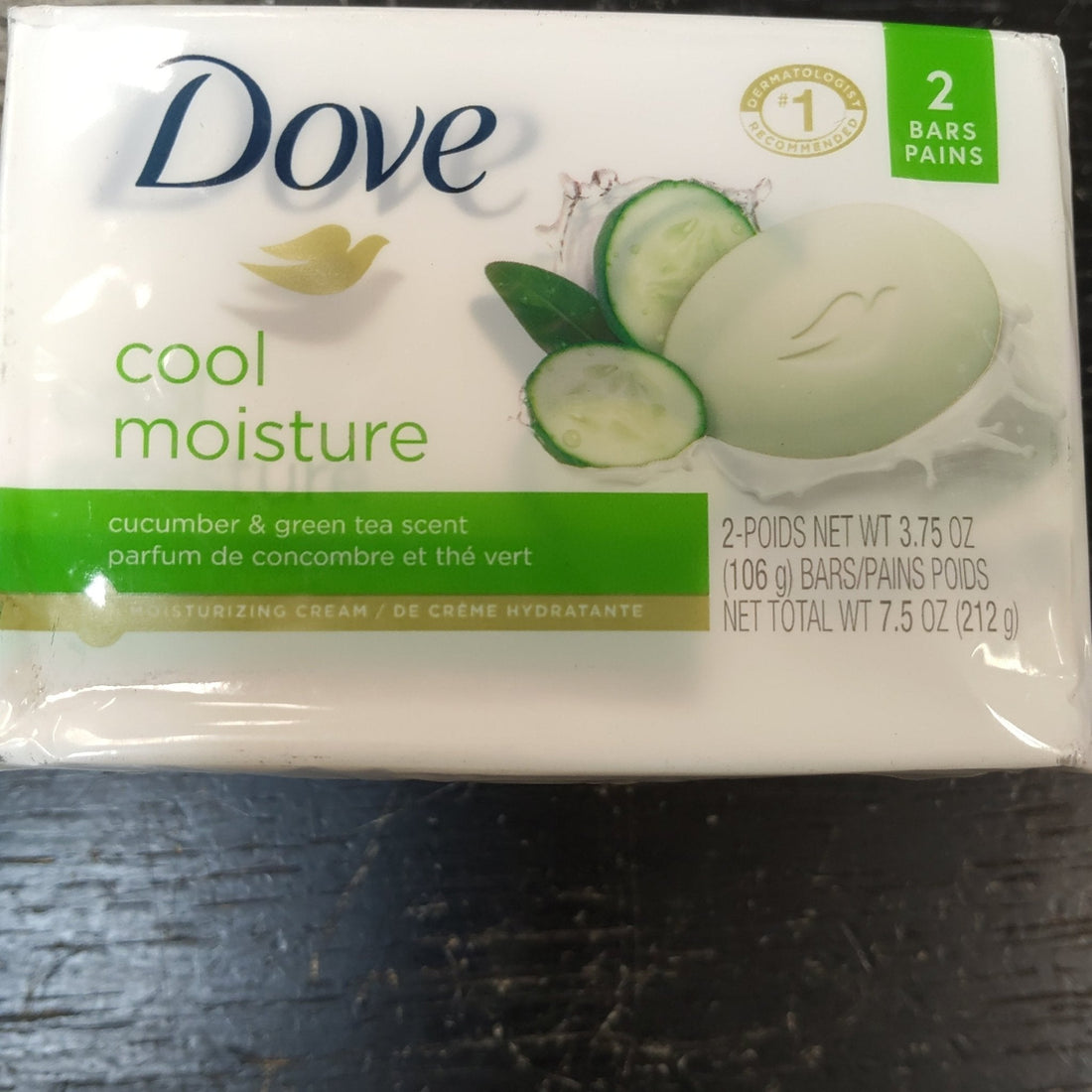 Dove Cool Moisture Beauty Bar, 2 Bars 
