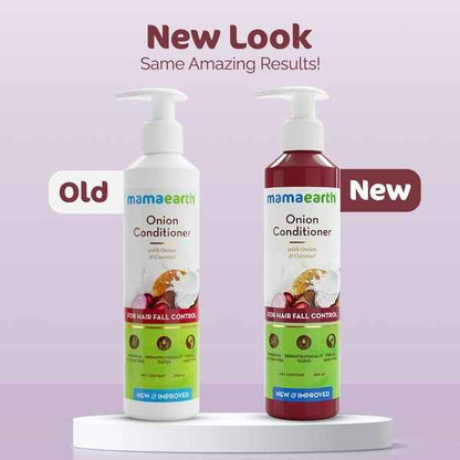 Mamaearth Onion Shampoo &amp; Onion Conditioner For Hair Fall Control