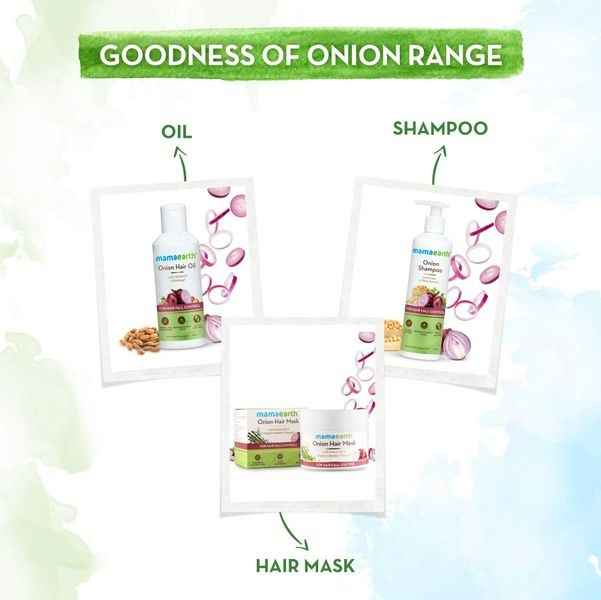 Mamaearth Onion Shampoo &amp; Onion Conditioner For Hair Fall Control