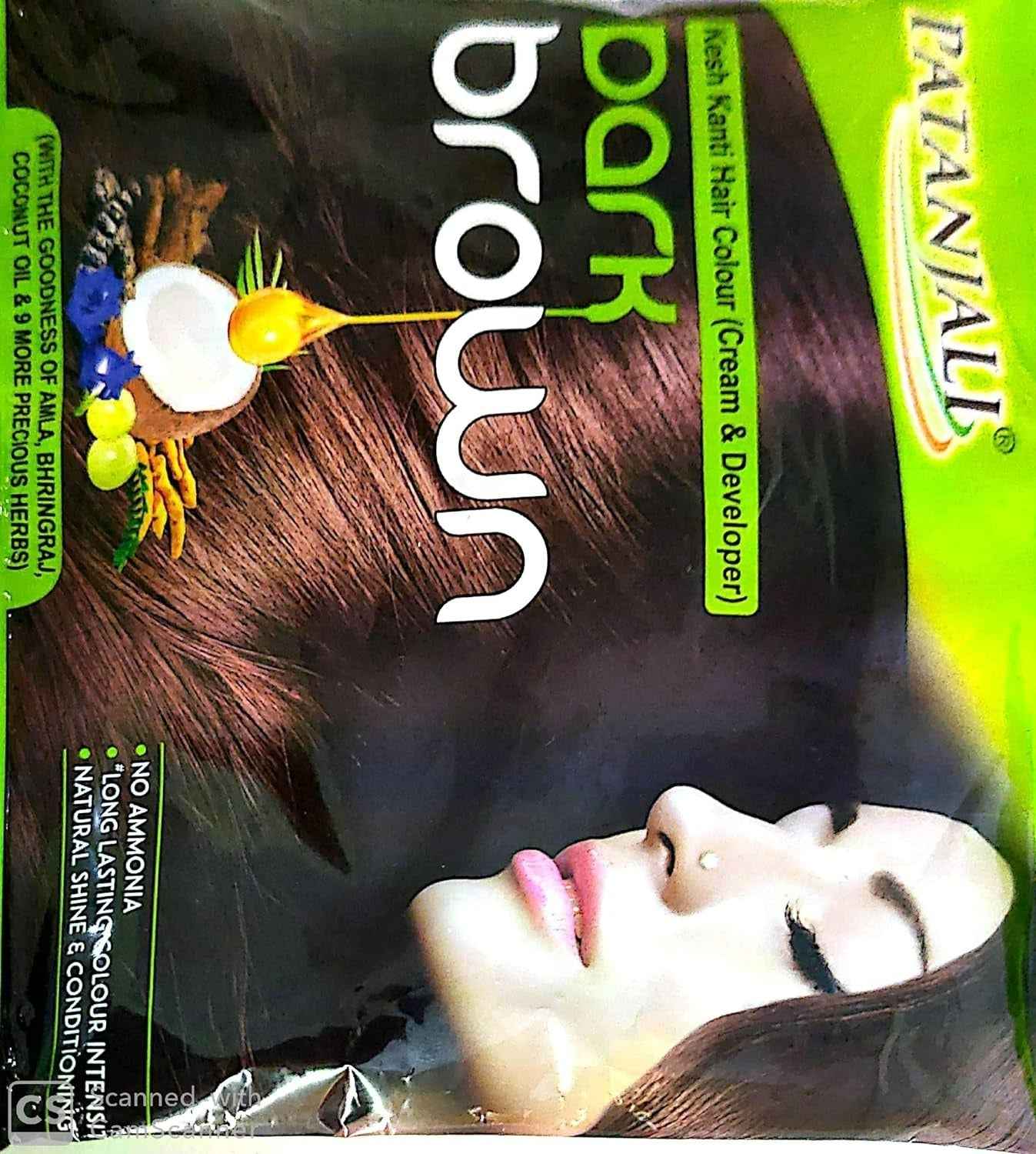 Patanjali Kesh Kanti Hair Colour (Cream &amp; Developer) - Dark Brown