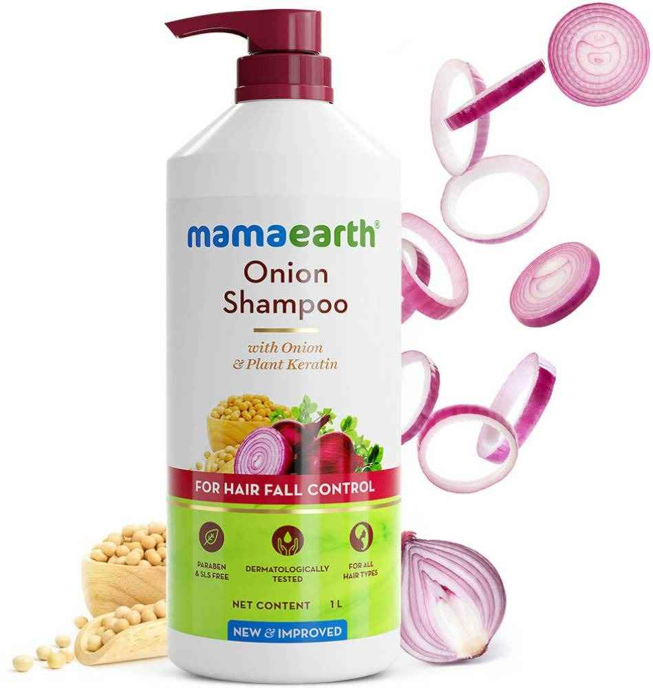 Mamaearth Onion Shampoo with Onion &amp; Plant Keratin For Hair Fall Control