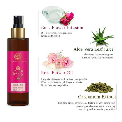 Forest Essentials Body Mist Rose &amp; Cardamom